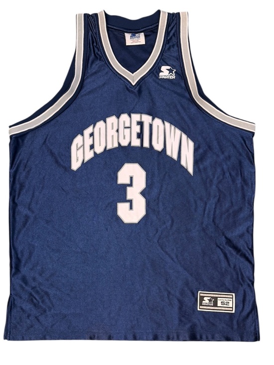 Georgetown HOYAS #3 Allen IVERSON Vintage 90s STARTER Basketball Jersey - XL